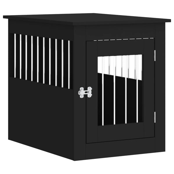 Schwarzer Hundekäfig/Möbel Lebada 55x75x65cm (Holz)
