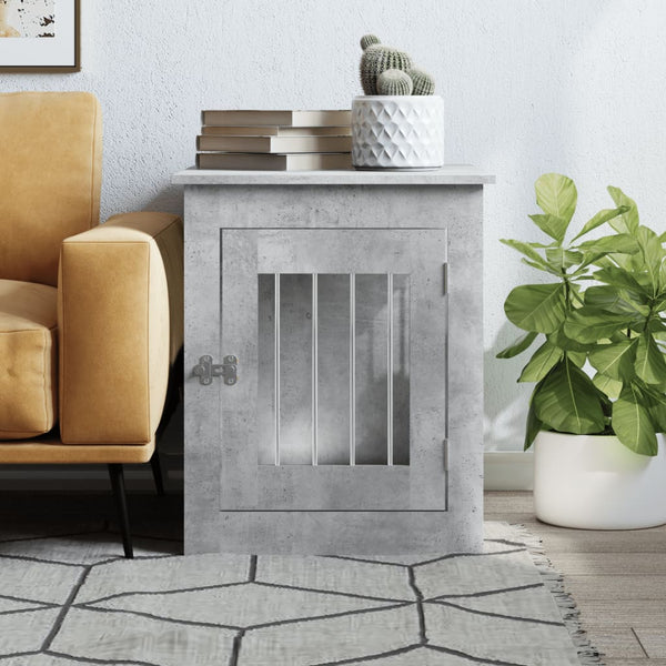 Betongraue Hundebox/Möbel Lebada 55x75x65cm (Holz)