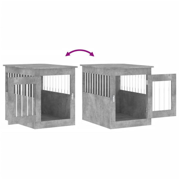 Betongraue Hundebox/Möbel Lebada 55x75x65cm (Holz)