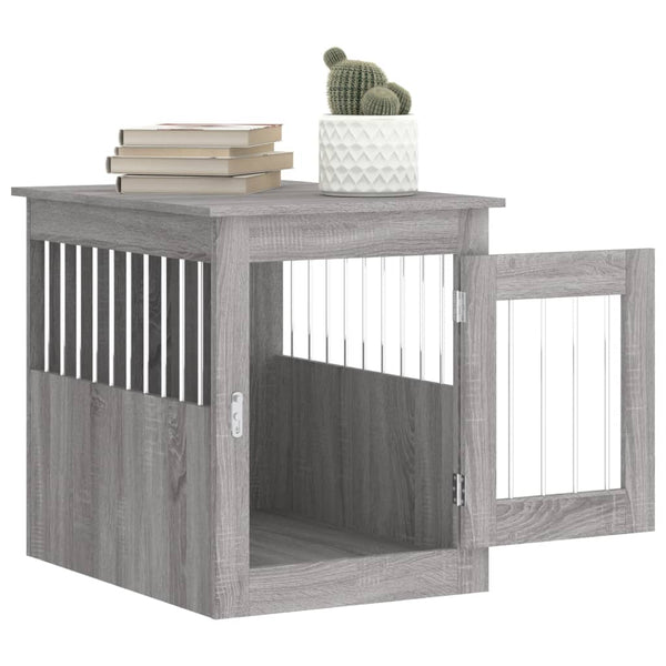 Graue Hundebox/Möbelstück Lebada 55x75x65cm (Holz)