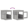 Graue Hundebox/Möbelstück Lebada 55x75x65cm (Holz)