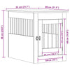 Hundebox/Möbel Lebada 55x80x68cm aus geräucherter Eiche (Holz)