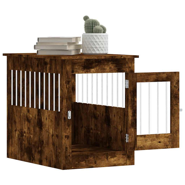 Hundebox/Möbel Lebada 55x80x68cm aus geräucherter Eiche (Holz)