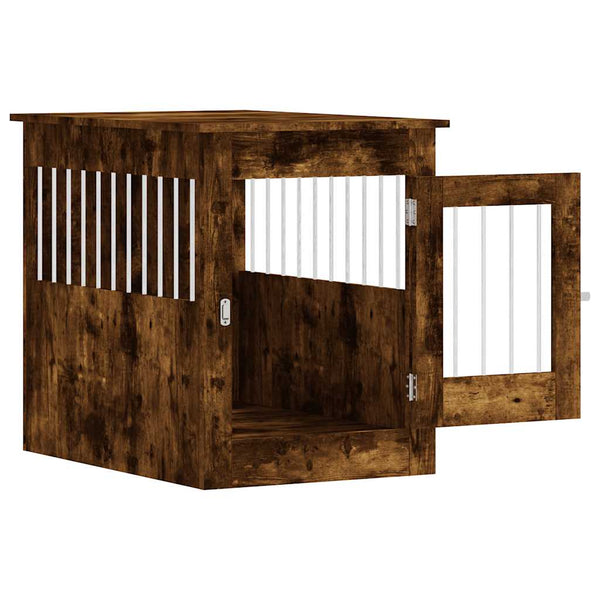 Hundebox/Möbel Lebada 55x80x68cm aus geräucherter Eiche (Holz)