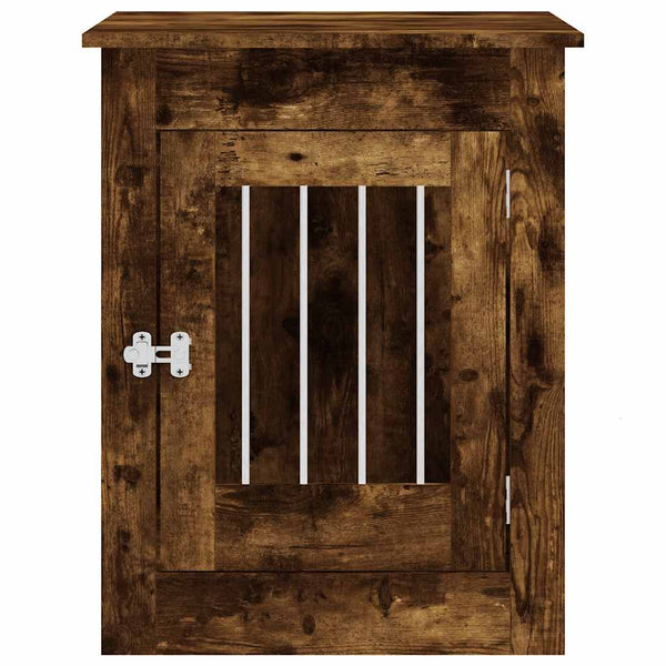 Hundebox/Möbel Lebada 55x80x68cm aus geräucherter Eiche (Holz)