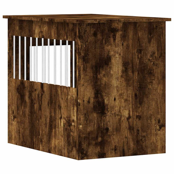 Hundebox/Möbel Lebada 55x80x68cm aus geräucherter Eiche (Holz)