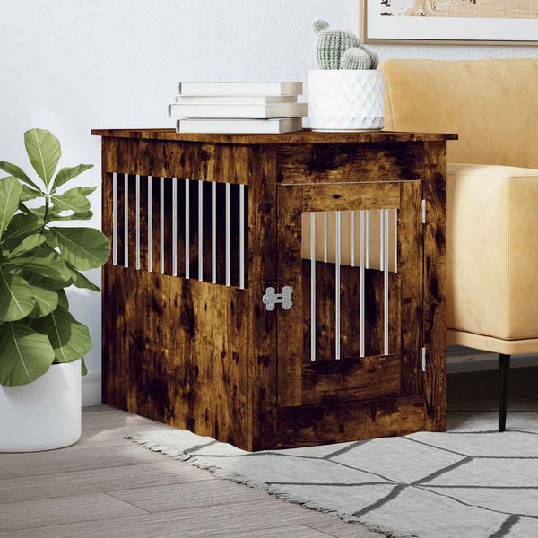 Hundebox/Möbel Lebada 55x80x68cm aus geräucherter Eiche (Holz)