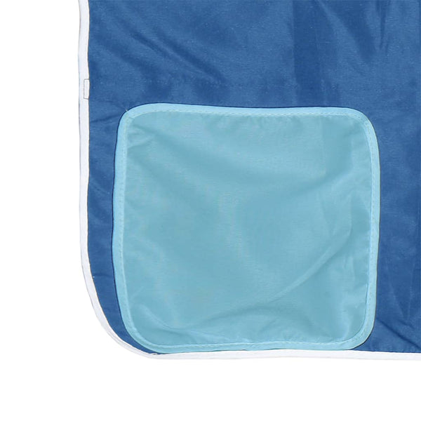 Blaues Kinderhochbett mit Tunnel Gavra 90x190cm (Kiefer)