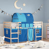 Blaues Kinderhochbett mit Tunnel Gavra 90x190cm (Kiefer)
