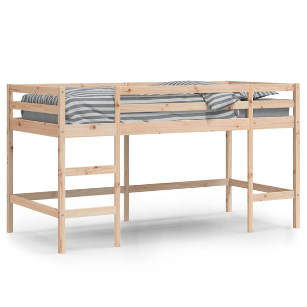 Hochbett Gennie mit Leiter für Kinder 90x190cm (Kiefer)