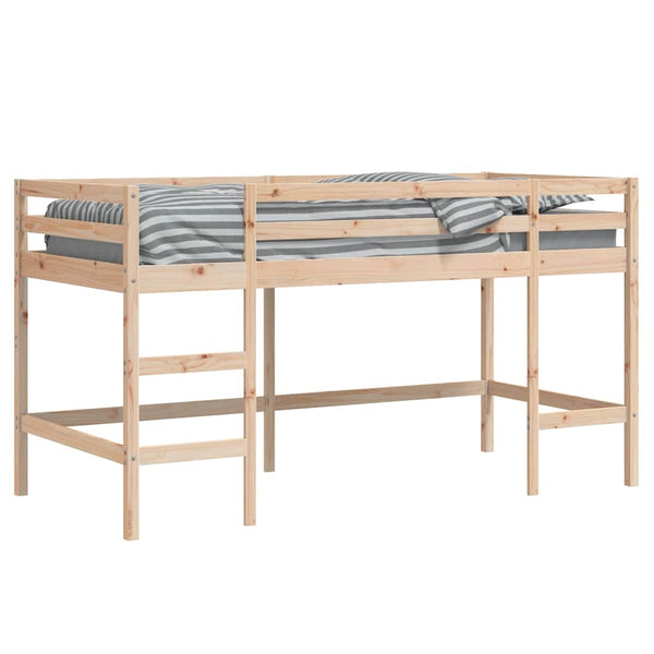 Hochbett Gennie mit Leiter für Kinder 90x190cm (Kiefer)