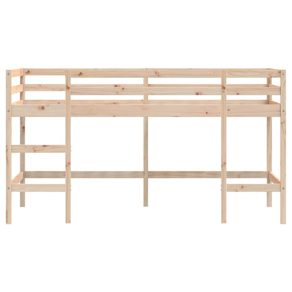 Hochbett Gennie mit Leiter für Kinder 90x190cm (Kiefer)