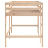 Hochbett Gennie mit Leiter für Kinder 90x190cm (Kiefer)