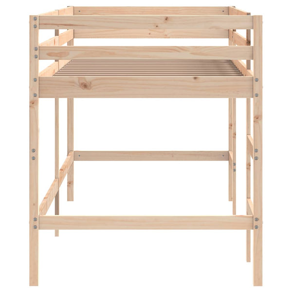 Hochbett Gennie mit Leiter für Kinder 90x190cm (Kiefer)