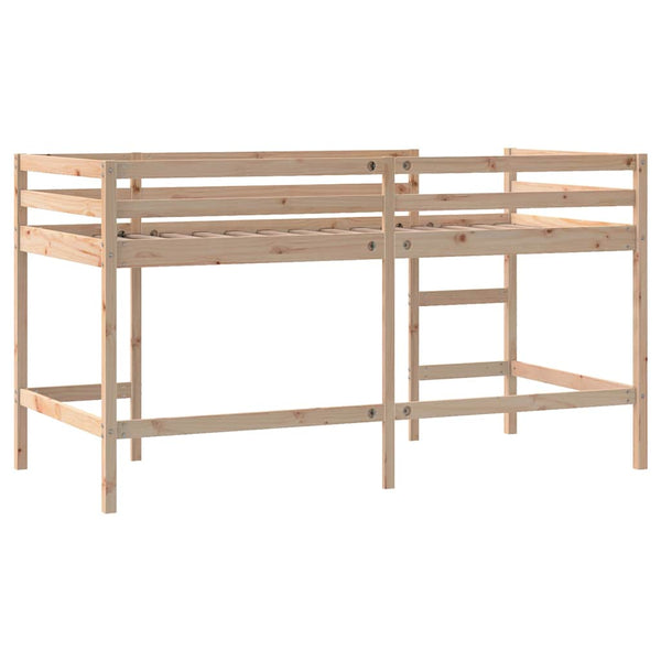Hochbett Gennie mit Leiter für Kinder 90x190cm (Kiefer)
