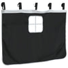 Schwarz-weißes Hochbett mit Vorhängen, Tunnel und Turm Walker (Polyester)