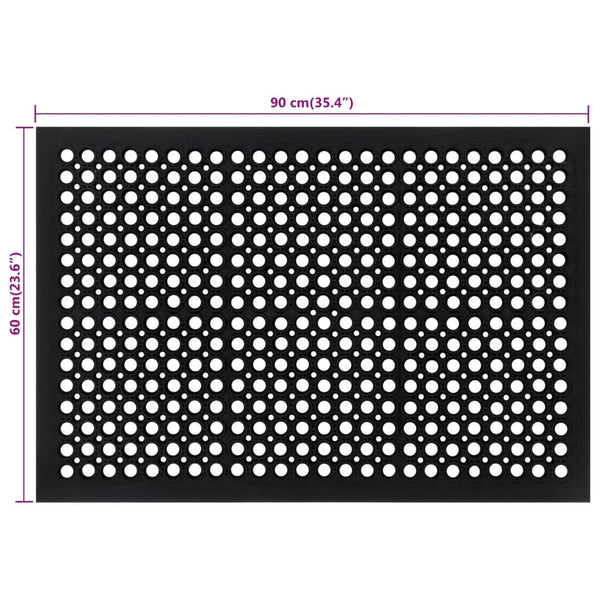 Fußmatte rechteckig Bariean 60x90cm (Gummi)