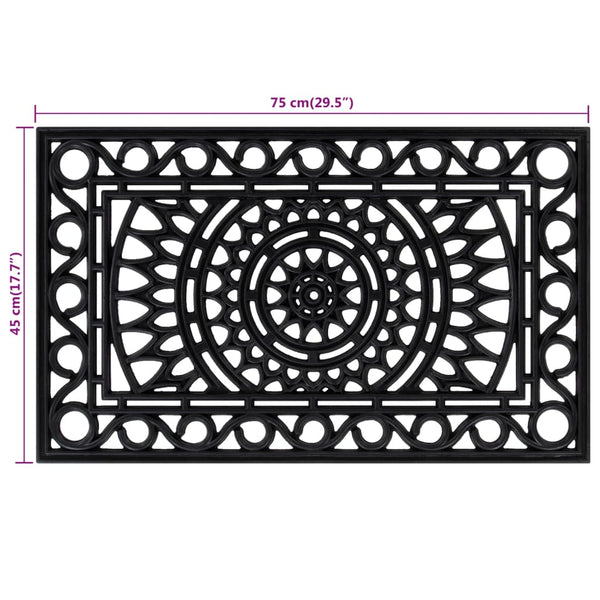Fußmatte rechteckig Gamalet 45x75cm (Gummi)