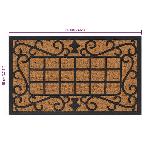 Fußmatte rechteckig Aleexa 45x75cm (Gummi und Kokos)