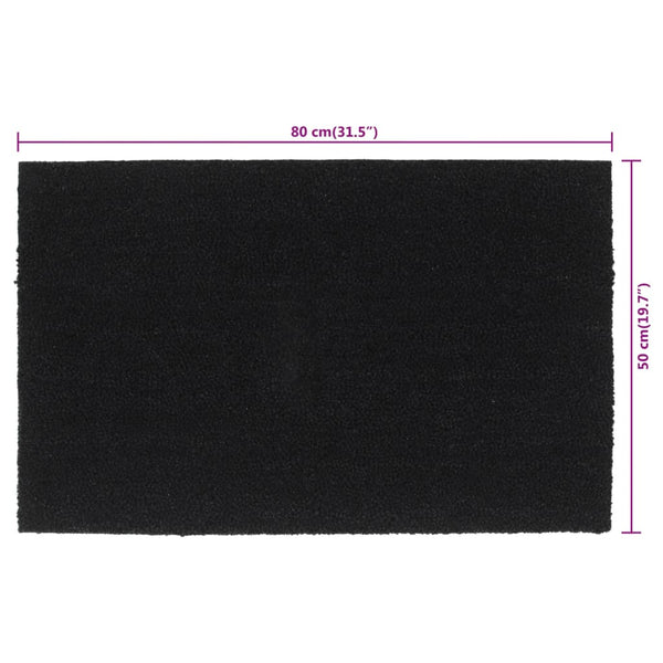 Schwarze Fußmatte Tilie 50x80cm (getuftete Kokosfaser)
