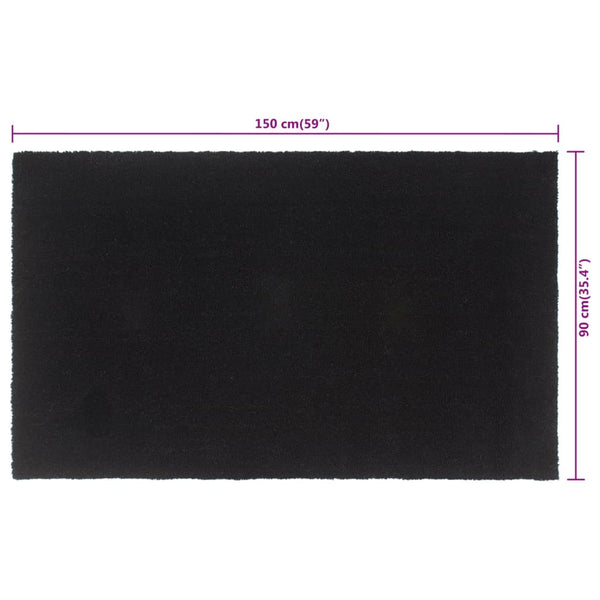Schwarze Fußmatte Tilie 90x150cm (getuftete Kokosfaser)