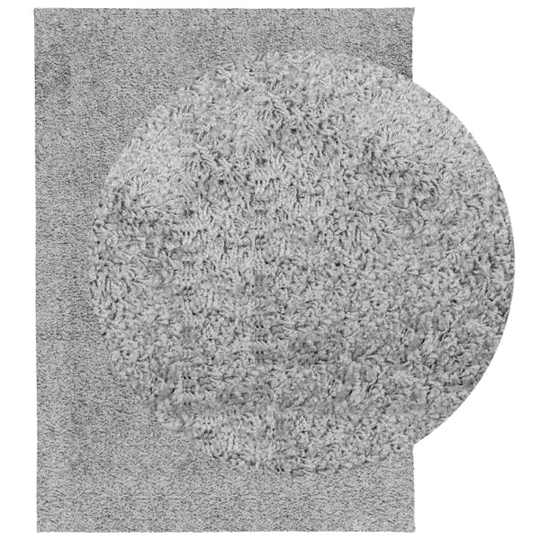 Harmaa pörrömatto Mg 140x200cm (korkeanukkainen moderni)