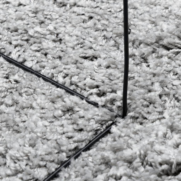 Harmaa pörrömatto Mg 140x200cm (korkeanukkainen moderni)