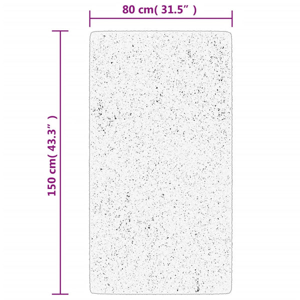 Grüner Hochflor-Teppich Modern Mg 80x150cm
