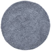 Blauer Hochflorteppich modern Mg Ø 100cm
