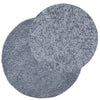 Blauer Hochflorteppich modern Mg Ø 100cm