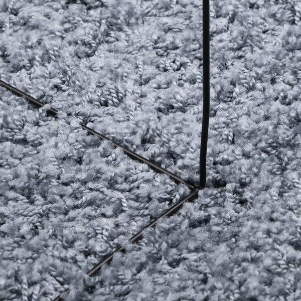 Blauer Hochflorteppich modern Mg Ø 100cm