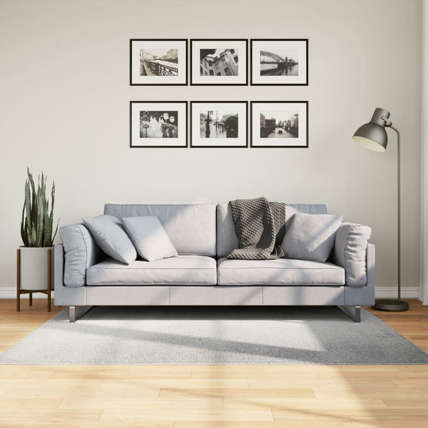Grauer Kurzflorteppich Skandinavisch Ahad 120x170cm