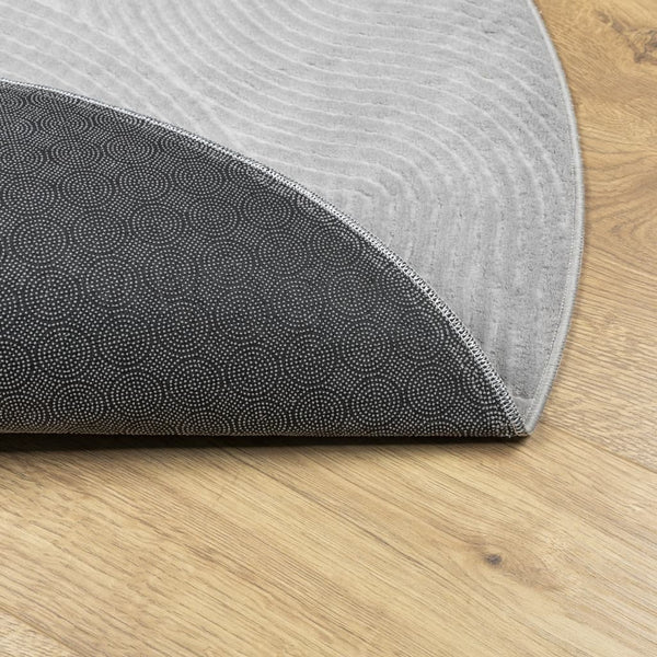 Grauer Teppich Iza Kurzflor skandinavisch Ahad Ø 200cm