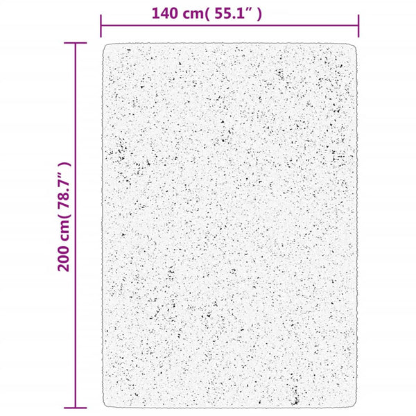 Beiger Kurzflorteppich Oviedo Pinkey 140x200cm