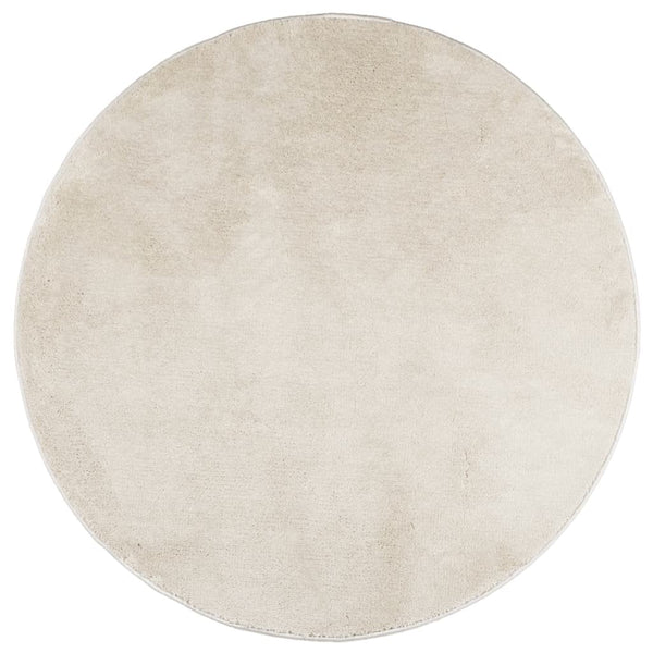 Beige Teppich Oviedo Kurzflor Pinkey Ø 120cm