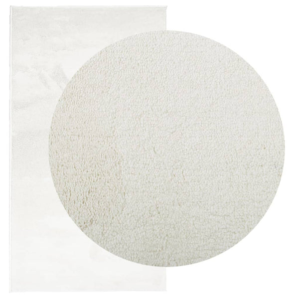 Creme Teppich Oviedo Kurzflor Pinkey 60x110cm