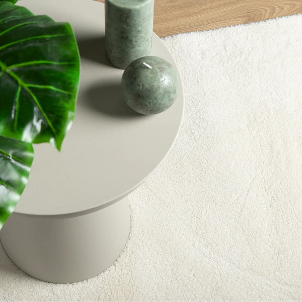 Creme Teppich Oviedo Kurzflor Pinkey 60x110cm