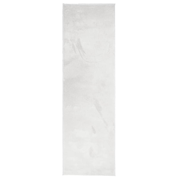 Grauer Kurzflorteppich Oviedo Pinkey 80x250cm