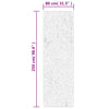 Grauer Kurzflorteppich Oviedo Pinkey 80x250cm