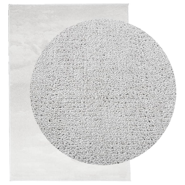 Grauer Teppich Oviedo Kurzflor Pinkey 140x200cm