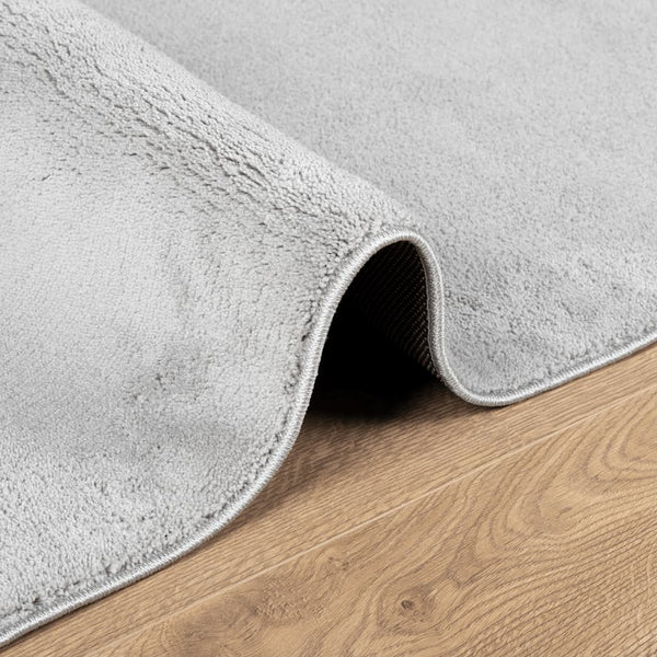 Grauer Teppich Oviedo Kurzflor Pinkey 140x200cm