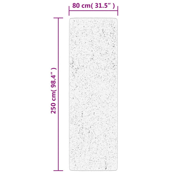 Grüner Teppich Oviedo Kurzflor Pinkey 80x250cm