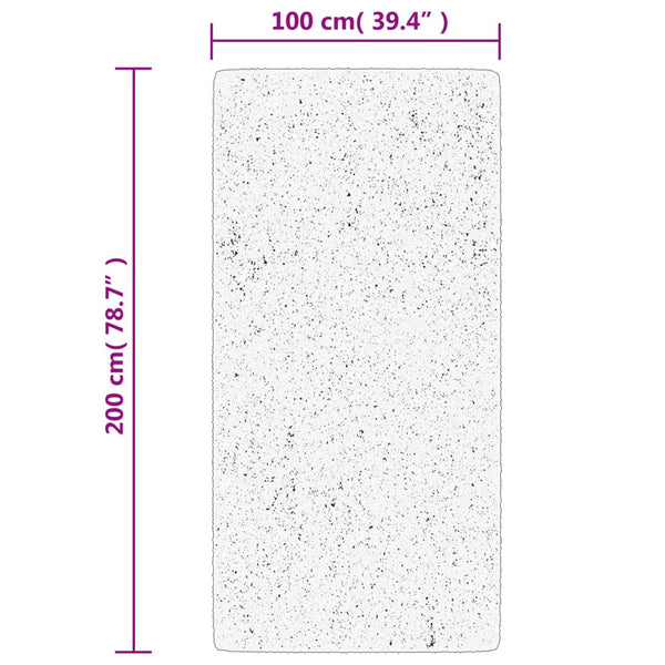 Grüner Teppich Oviedo Kurzflor Pinkey 100x200cm