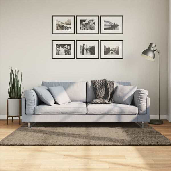 Grauer Hochflor-Teppich Istan glänzend Inhan 120x170cm