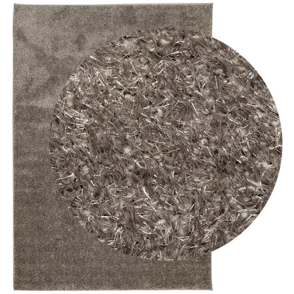 Grauer Hochflorteppich Inhan 160x230cm