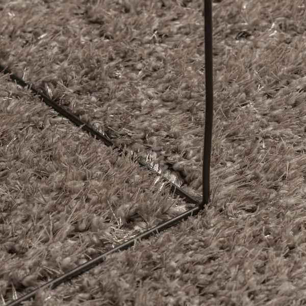 Grauer Teppich Istan Hochflor glänzend Inhan Ø 100cm