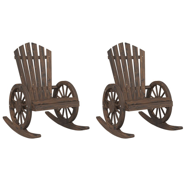 Schaukelstühle Apetroaie Adirondack (2 Stück Fichte)