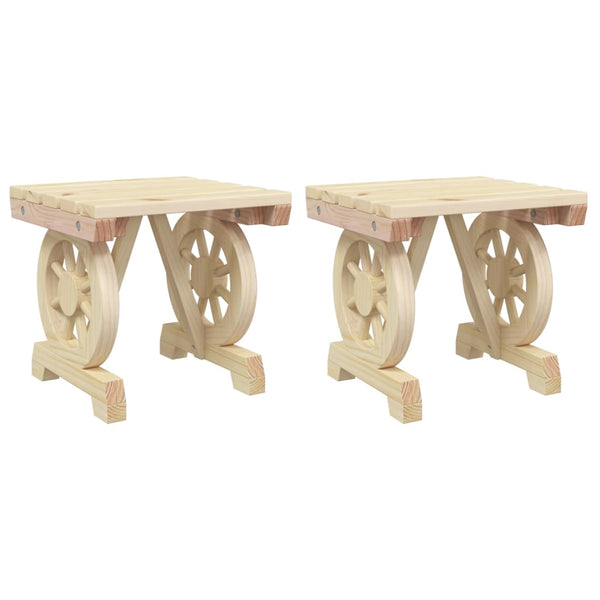 Gartenhocker Bruno (2 Stk., Material Fichte)