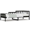 Schwarzes Schlafsofa Stereana 80x200cm (Kiefer)