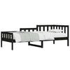 Schwarzes Schlafsofa Stereana 80x200cm (Kiefer)